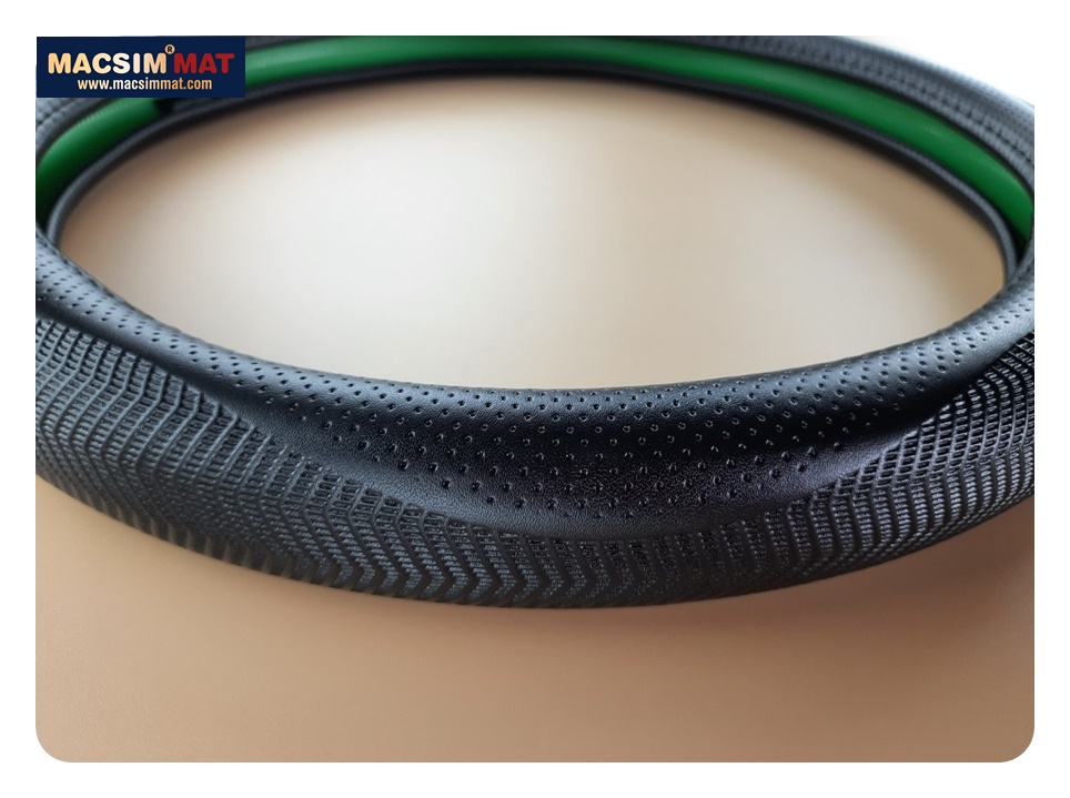 Bọc vô lăng cao cấp chất liệu da thật - Khâu tay 100% size M - nhãn hiệu L17T Macsim mã L17T