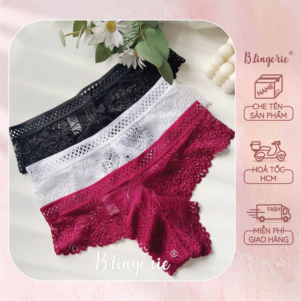 Quần Lót Nữ Ren Thoải Mái - B.Lingerie