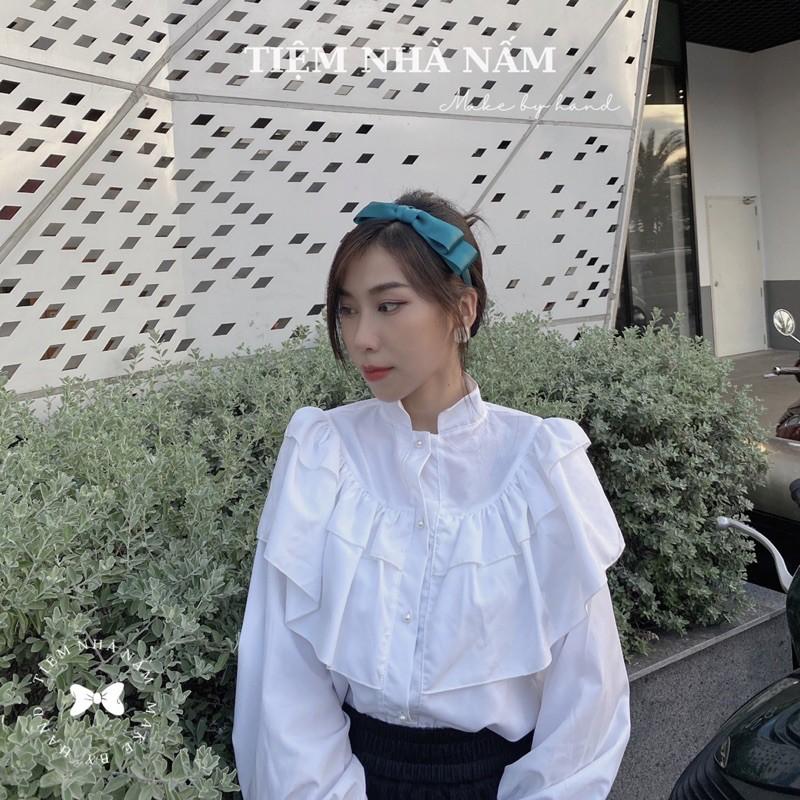 BỜM / CÀI TÓC NƠ SATIN TIỂU THƯ - [ Nhà Nấm handmade
