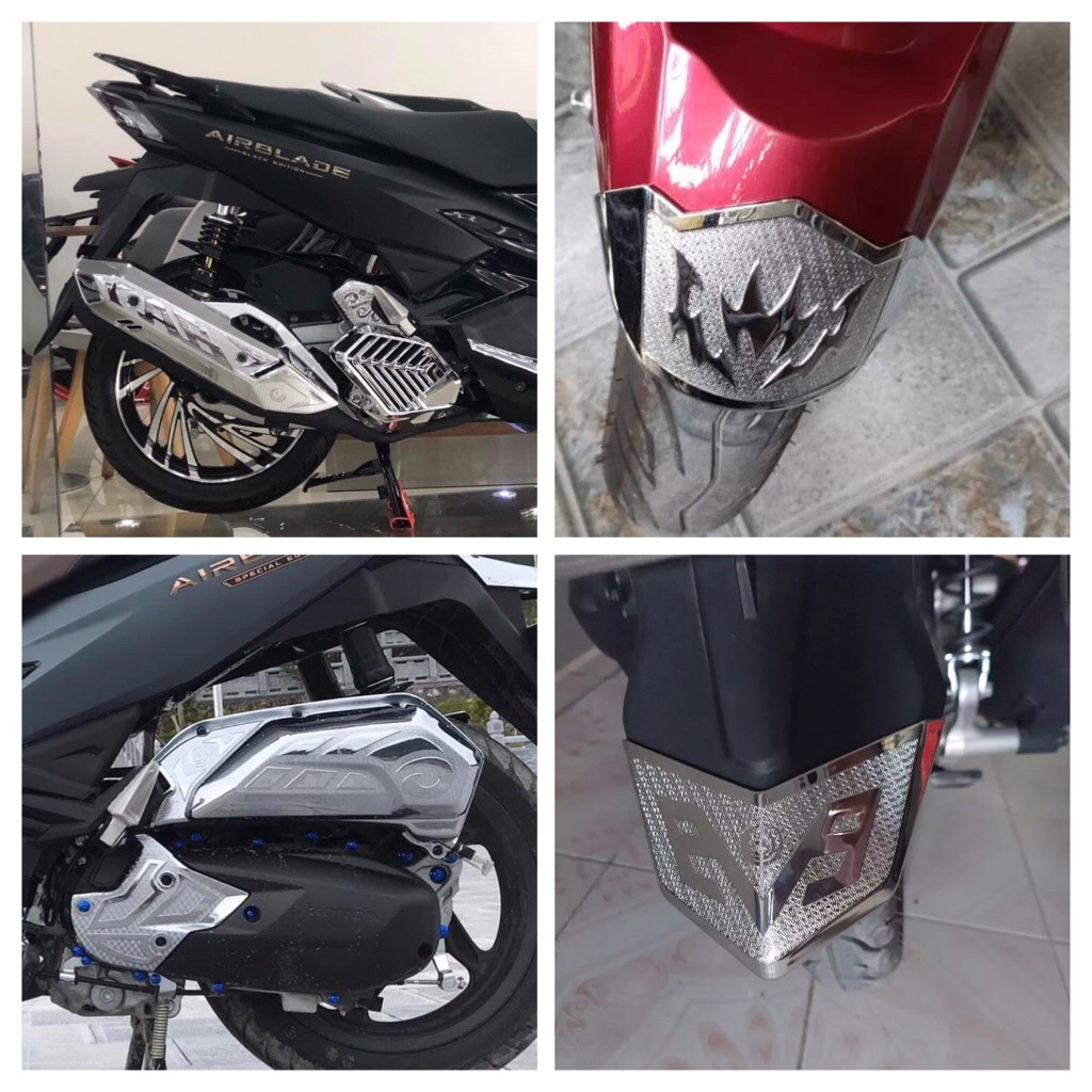 COMBO ỐP PHỤ KIỆN TRANG TRÍ DÙNG CHO ĐỜI XE AB 2022 2023 2024 - 125 160cc CROM