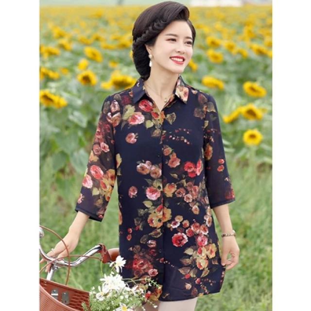 Áo sơ mi hoa trung niên cao cấp LT09-0420