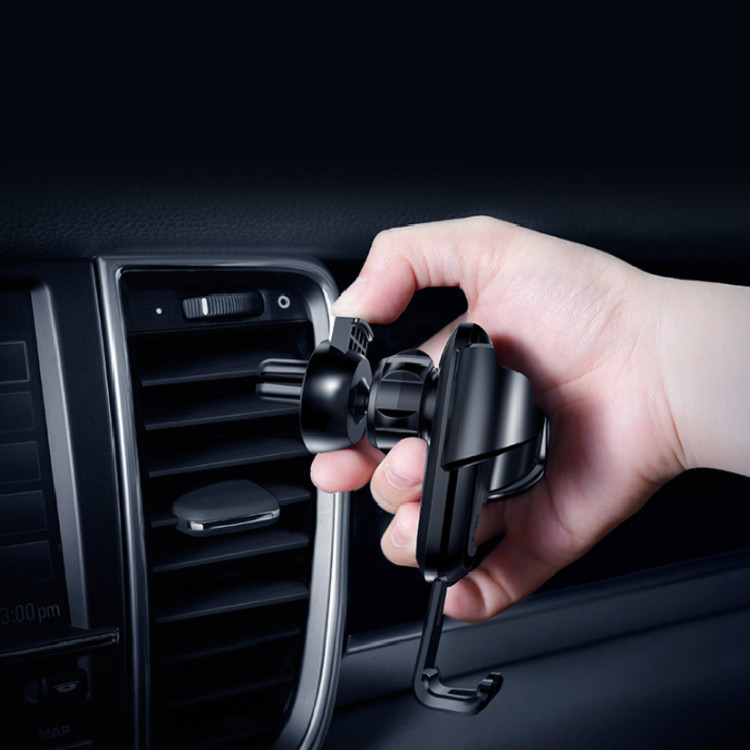 Giá đỡ điện thoại xoay 360 độ  Baseus gắn trên cửa gió điều hòa ô tô, xe hơi SUYL-01, Tính năng khóa/ mở tự động,Được trang bi các đệm lót cao su, Phù hợp với nhiều loại điện thoại khác nhau với kích thước màn hình từ 4" đến 6
