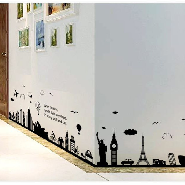 Decal dán tường Vòng quanh thế giới - around the World