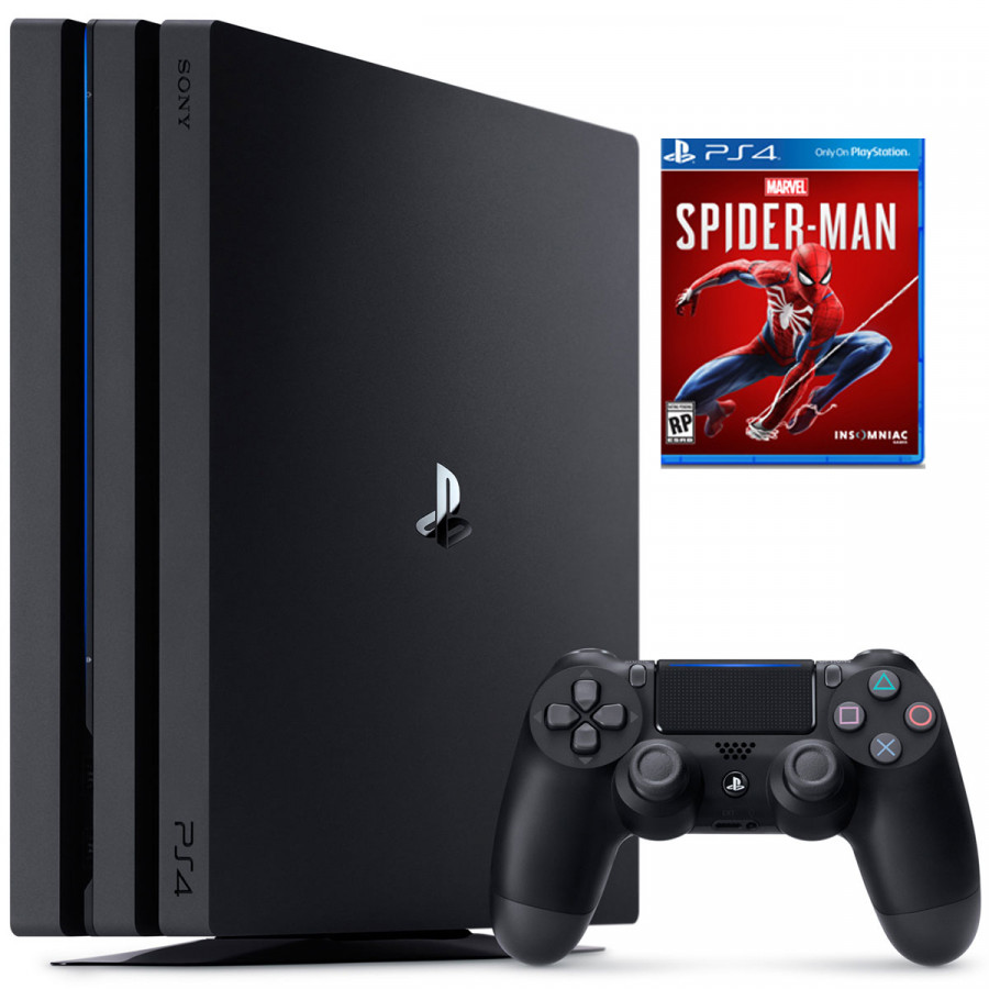 Bộ Ps4 Pro 1tb Model 7106b Kèm Đĩa Game Spiderman - Hàng Chính Hãng