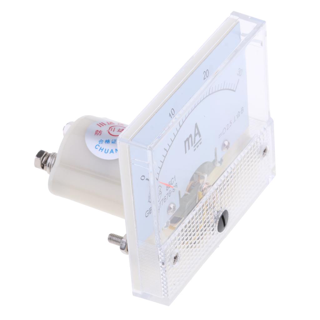 2xDC Ammeter Analog Panel Amp Meter Current Gauge Pointer Type 0-30mA 0-50mA