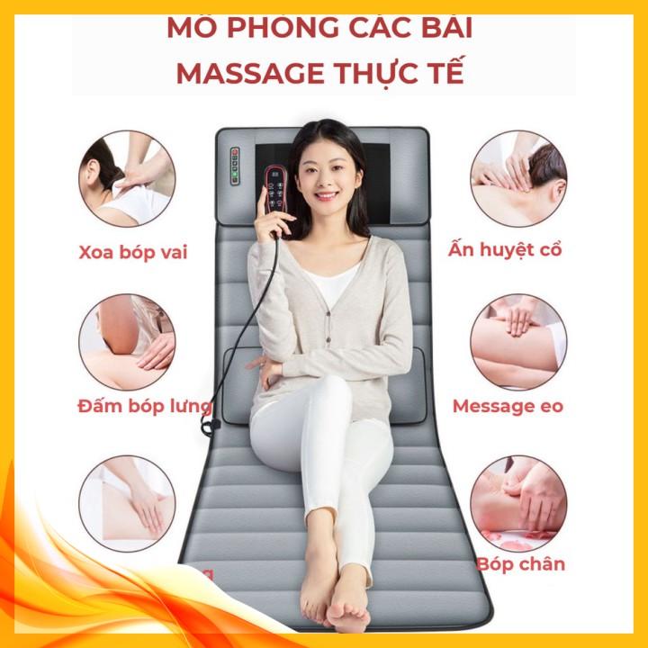 ️ Máy mát-xa lưng bằng điện với 10 động cơ rung Nệm mát-xa làm nóng cho cổ chân lưng eo giảm đau EXTRACARE
