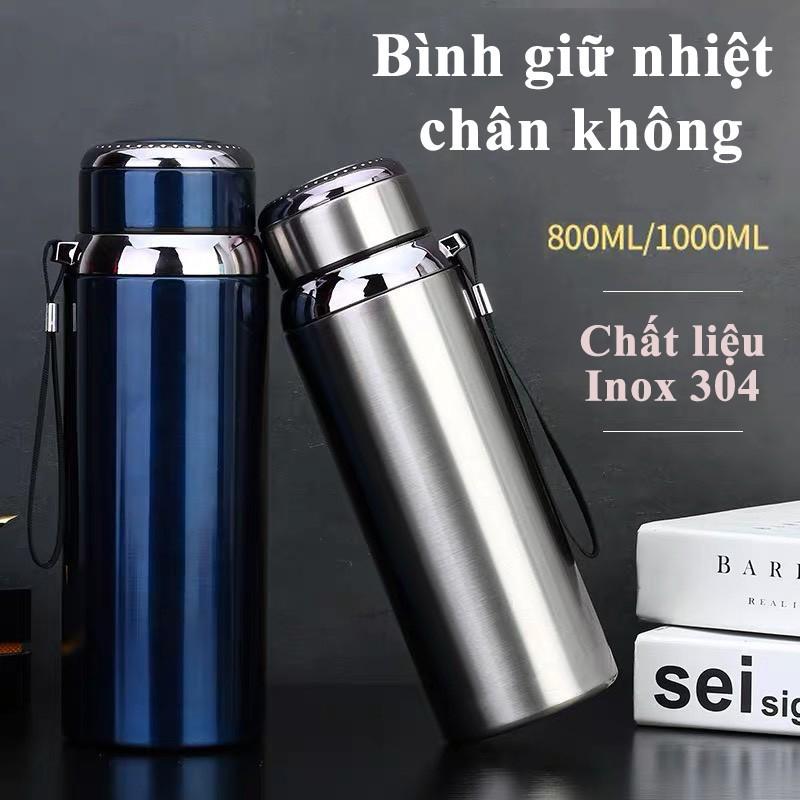 Bình Giữ Nhiệt Nóng, Lạnh Inox 1000ml 2 Lớp, Có Tấm Lọc, Giữ Nhiệt Lên Đến 8 Tiếng -N2