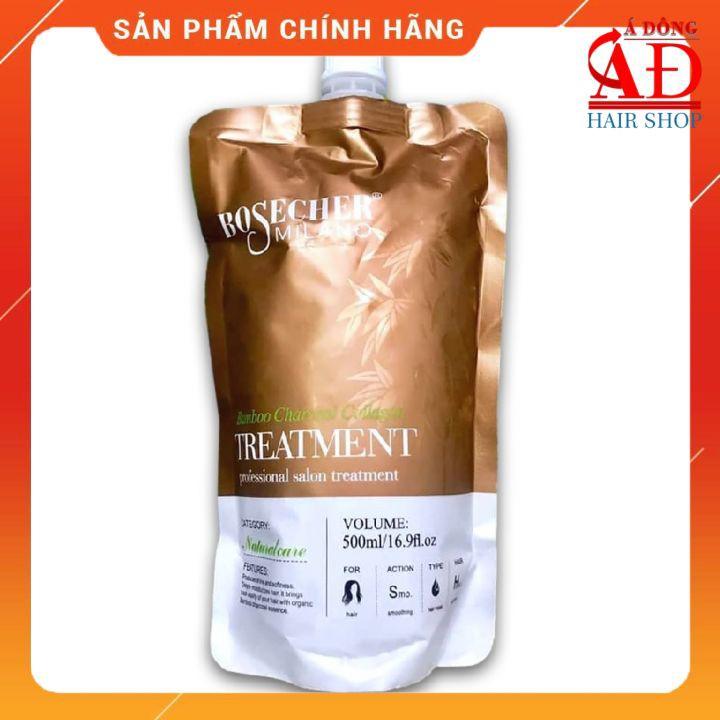 Dầu gội xả hấp ủ tóc Collagen BOSECHER Milano Bamboo Treatment chính hãng