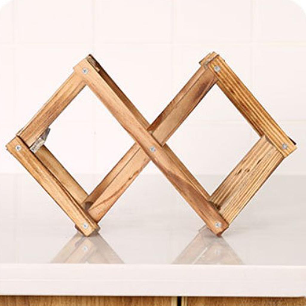 2 Pieces Wood Red Wine Rack Wine Racks Wine Bottle Holder Bar Freestanding