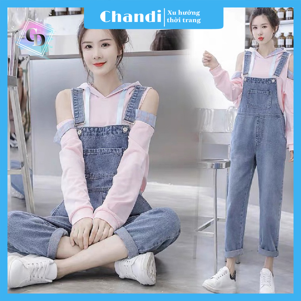 Yếm Jean Nữ Thương Hiệu Chandi, Yếm Nữ Quần cao cấp mẫu mới hot trend 2021 mã NT337