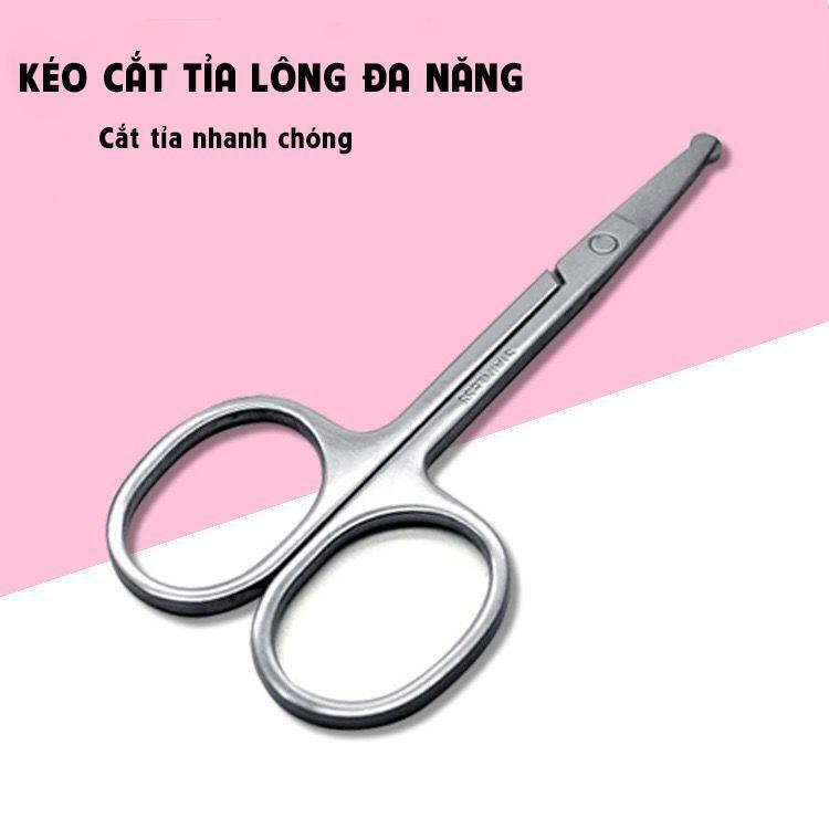 Kéo Tỉa Lông Mũi Đầu Tròn, Inox Không Gỉ Cao Cấp - Thiết Kế Nhỏ - Gọn - Nhẹ - An toàn