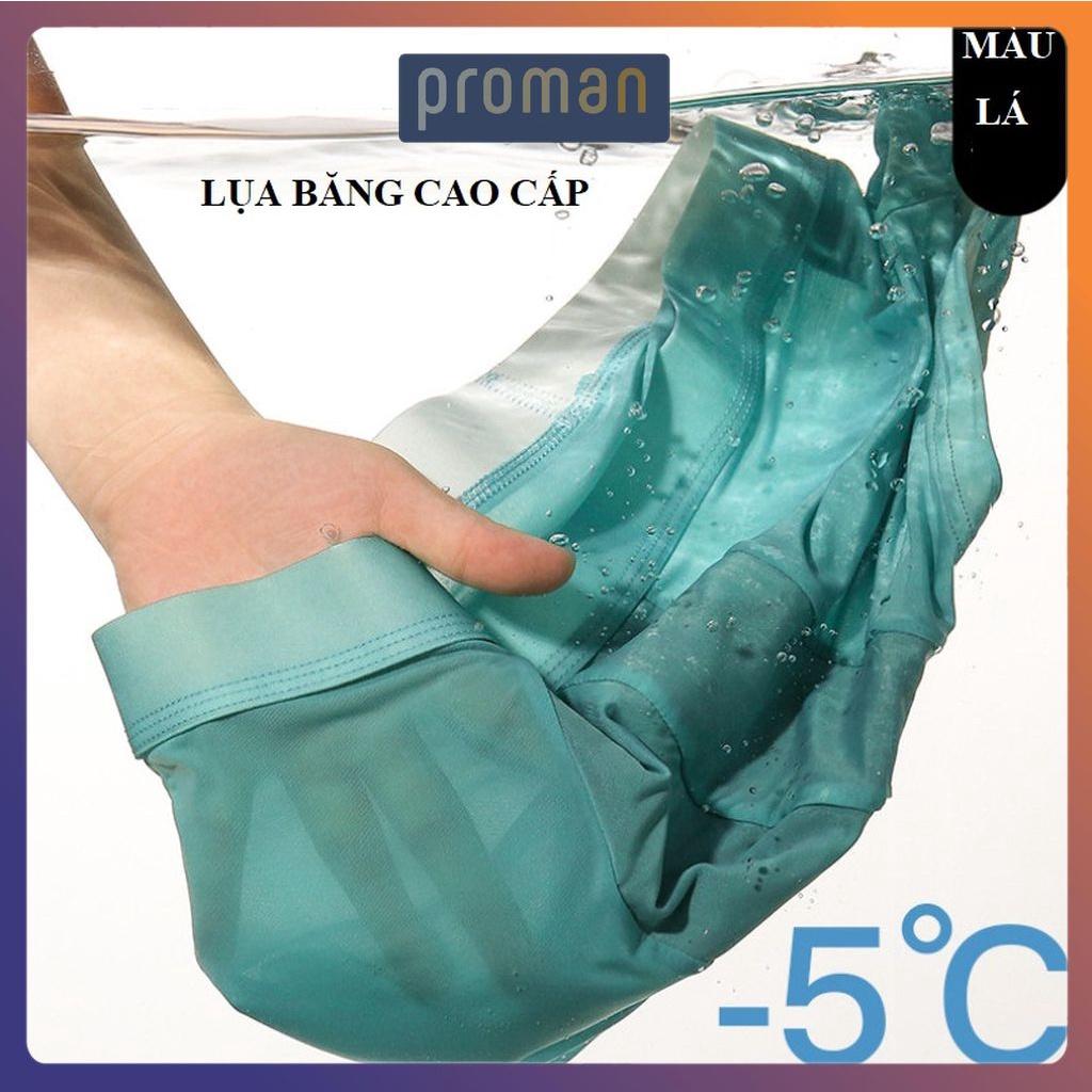 Quần Lót Nam Thun Lạnh Đúc Lụa không đường may, Sịp đùi nam đúc su co dãn 4 chiều - PROMAN