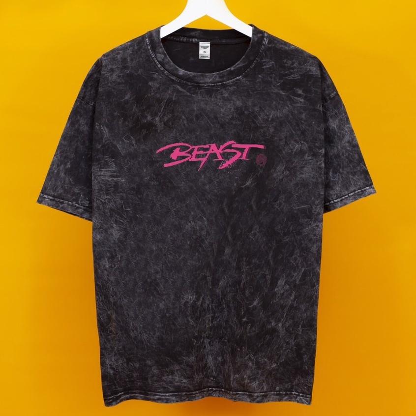 Áo thun loang đen Beast nam nữ tay lỡ chất liệu cotton 100% cao cấp dáng unisex