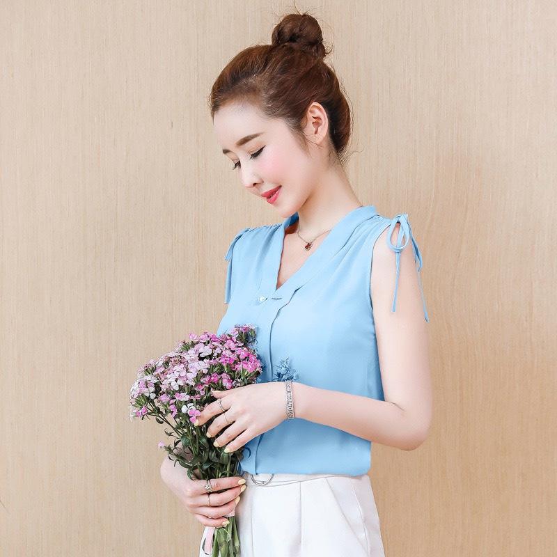 Áo sát nách, áo sát nách cổ V, chất liệu lụa thái mềm mịn, thoáng mát, kiểu dáng trẻ trung năng động