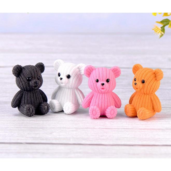 KHO-HN * Mô hình gấu Teddy các màu cho các bạn trang trí tiểu cảnh, bàn làm việc, làm móc chìa khóa, DIY