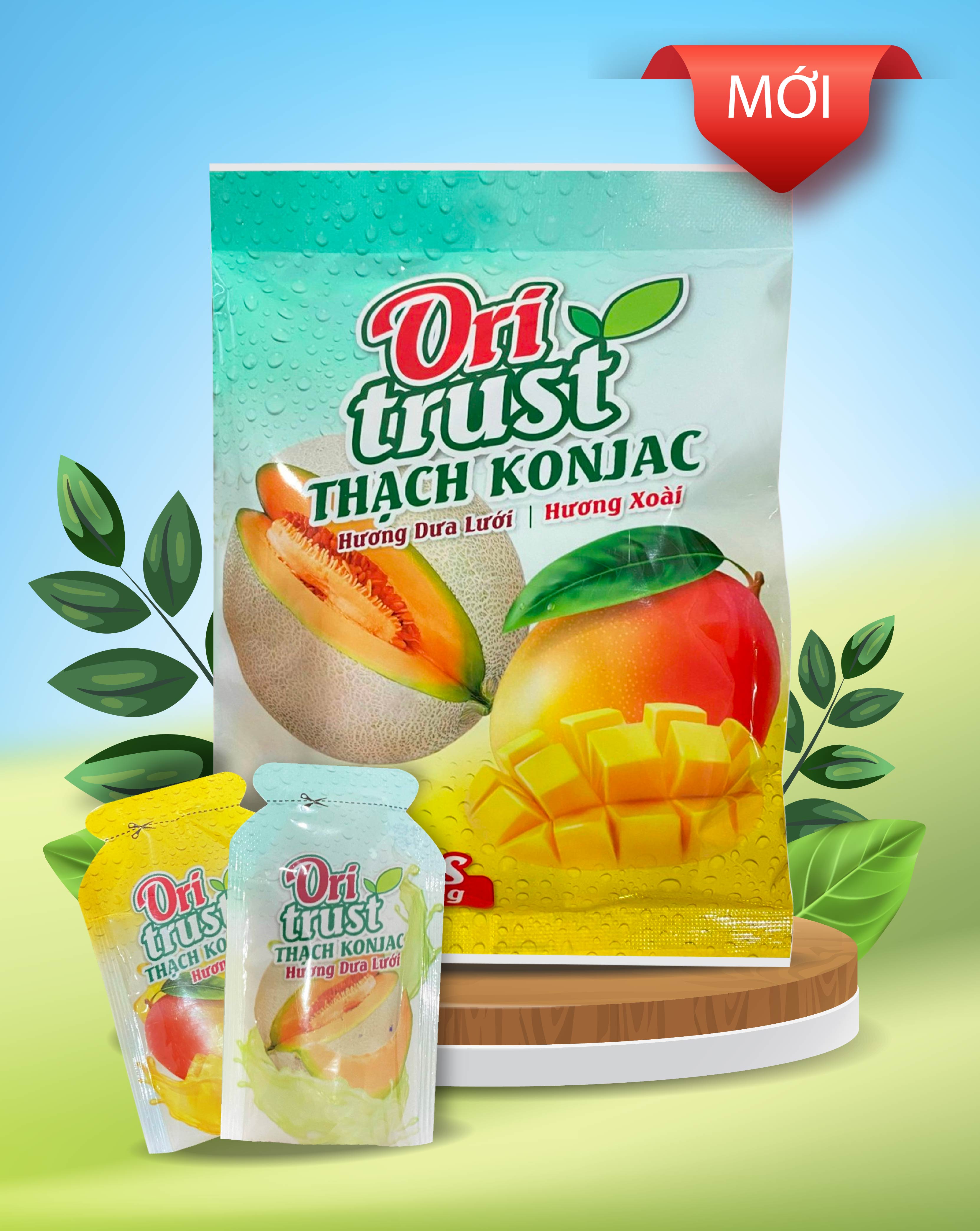 Thạch Trái Cây Konjac Thanh Bình Mix Vị Vị Dưa Lưới- Vị Xoài