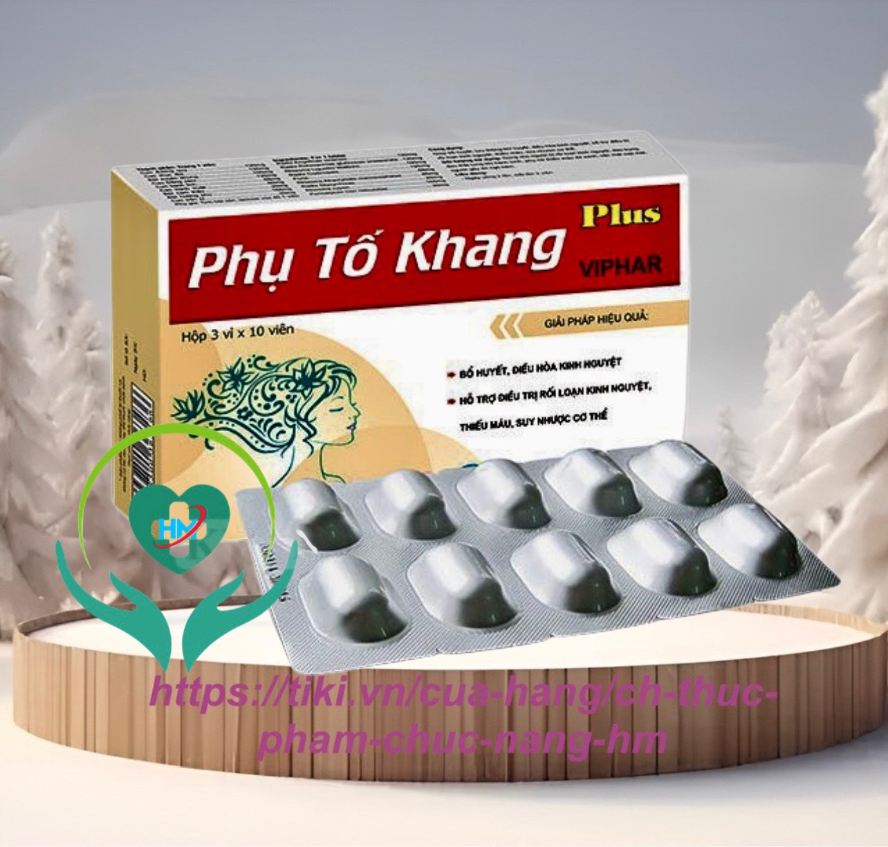 ￼Cân Bằng Nội Tiết Tố Nữ PHỤ TỐ KHANG PLUS- Hộp 30 Viên -Giúp Bổ Huyết, Điều Hòa Kinh Nguyệt, vinaphar