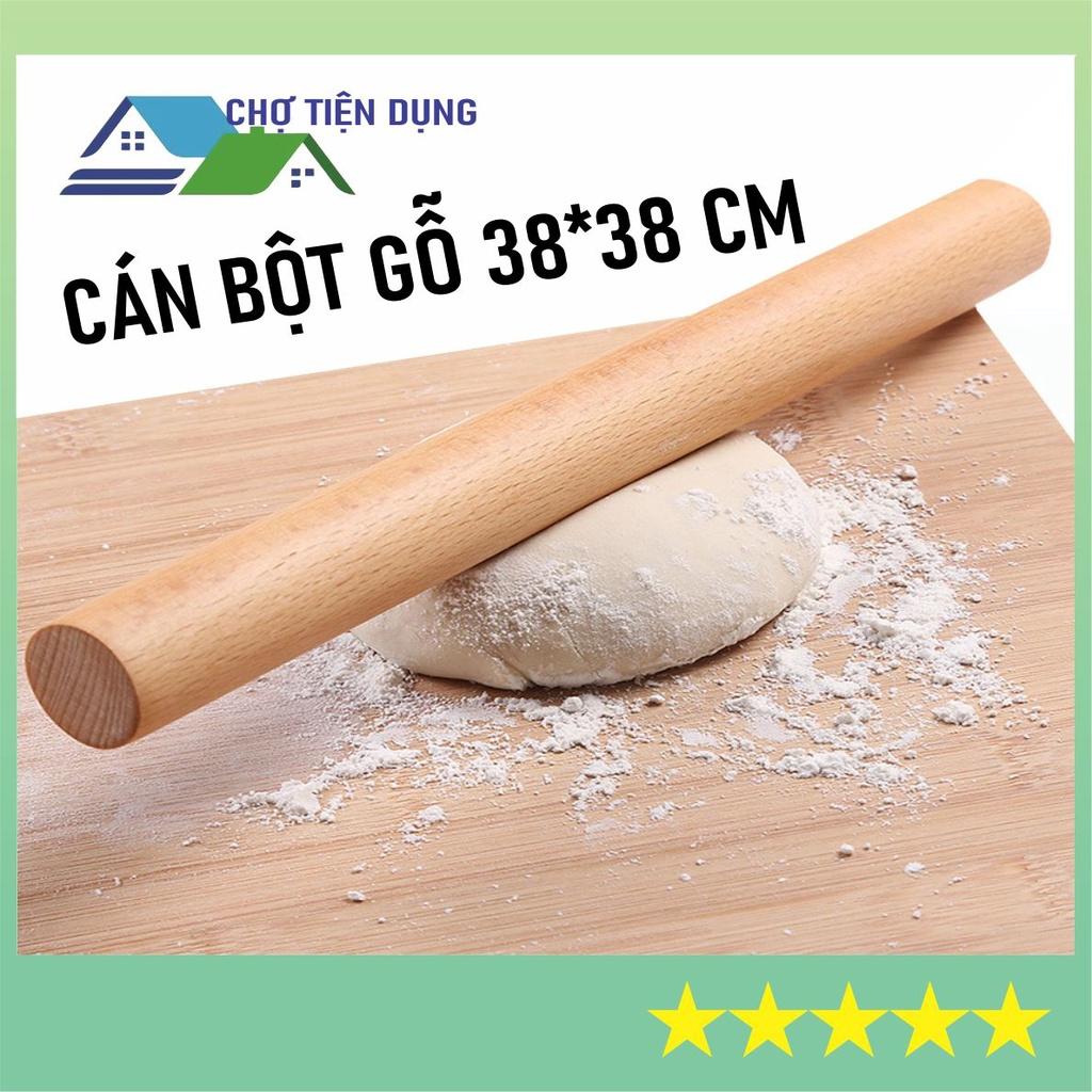 Cây Cán Bột Gỗ 28 Cm Cán Bột Mì Làm Bánh Cao Cấp - CANBOTGO280