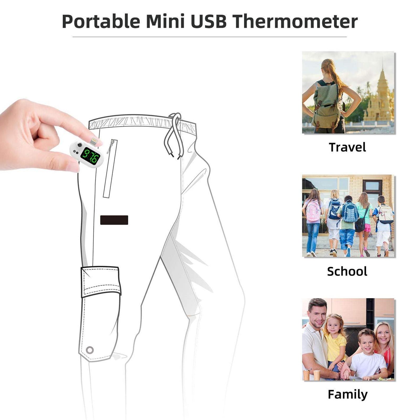 Nhiệt kế điện thoại cầm tay Màn hình kỹ thuật số LED