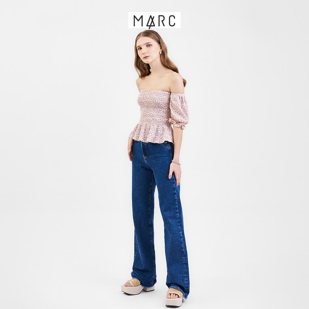 Áo trễ vai nữ MARC FASHION smocking hoa nhí CBVH060122