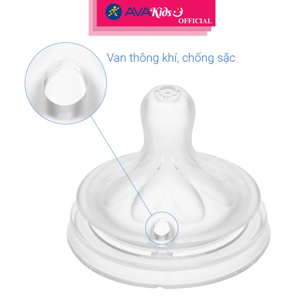 Combo 2 bình sữa nhựa PP Philips Avent SCY906/02 cổ rộng 330 ml (3 - 6 tháng) - Hàng Chính Hãng