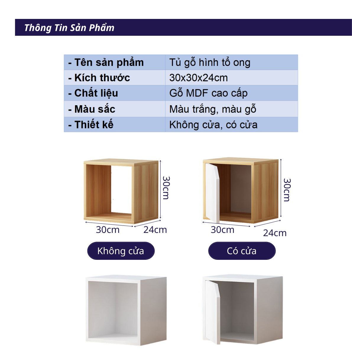 Tủ Kệ Gỗ Hình Tổ Ong Đa Năng, Tủ Gỗ Hiện Đại Thương Hiệu FIVO Dễ Dàng Lắp Ghép