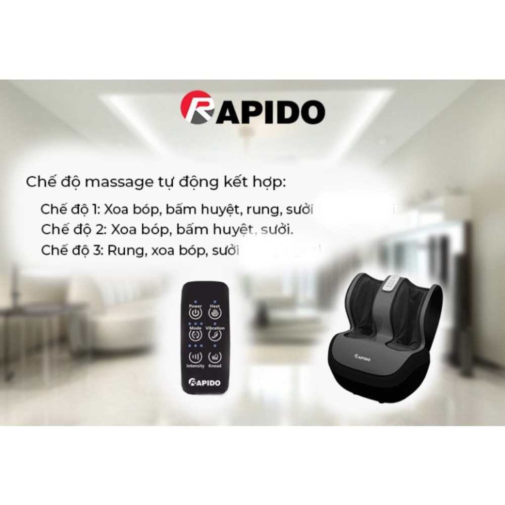 Máy massage chân Rapido RLM60 Chính Hãng, sang trọng cao cấp bảo hành 1 năm