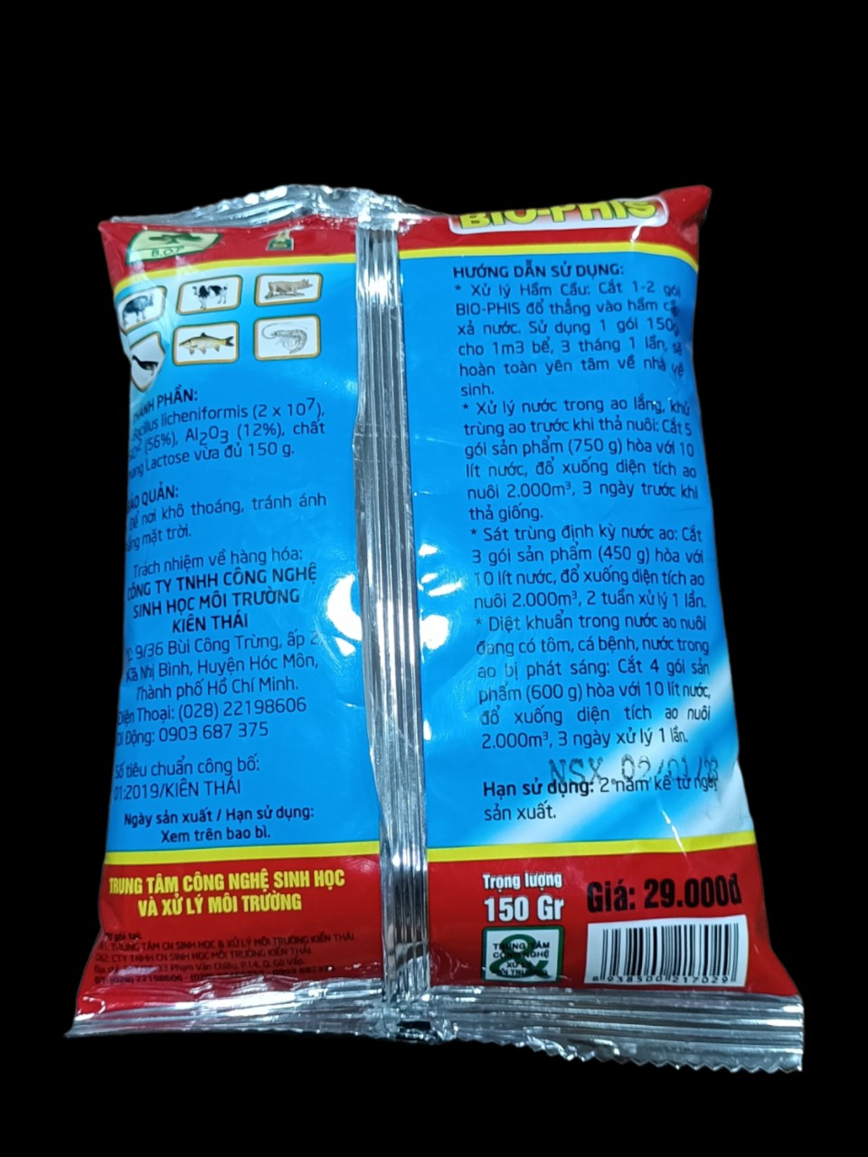 Xử lý hầm cầu ,chuồn trại chăn nuôi, gói 150g, combo 5 gói.