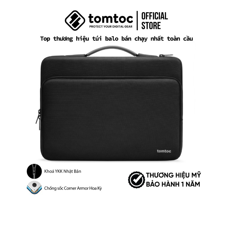 Túi xách chống sốc Tomtoc Briefcase cho Macbook Pro 14 - Hàng chính hãng