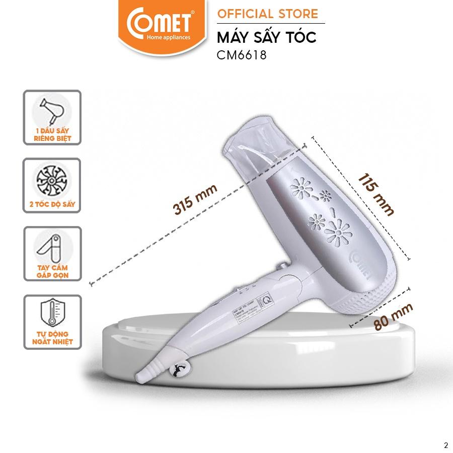 Máy sấy tóc 1600W COMET - CM6618 - Hàng Chính Hãng