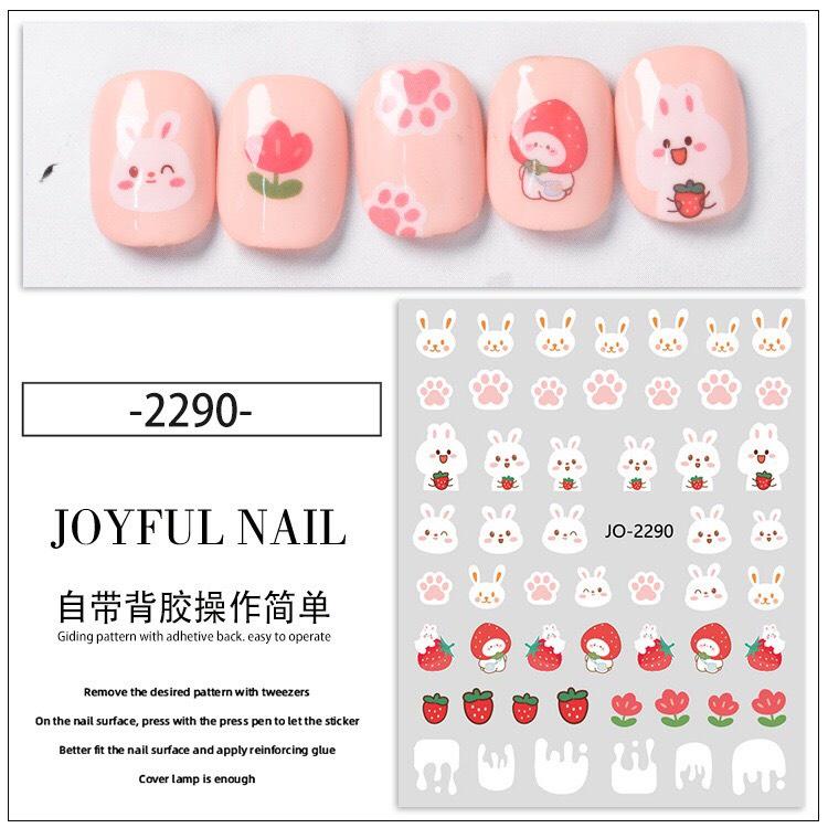 Stick dán móng dễ thương dùng để trang trí Nail 8k/tấm