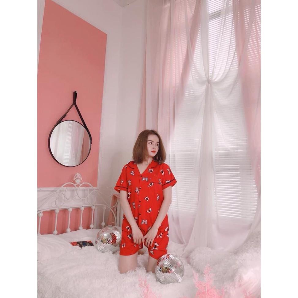Bộ Pijama cộc đồ ngủ ️SIÊU ĐẸP️ đồ mặc ở nhà chất kate thái siêu đẹp không nhăn