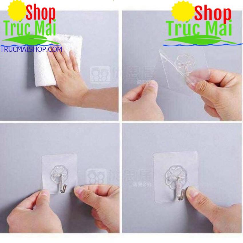 Móc Dán Tường Siêu Dính Trong Suốt Chịu Lực Tốt Treo Tường Chắc Chắn 6x6 cm - MY2
