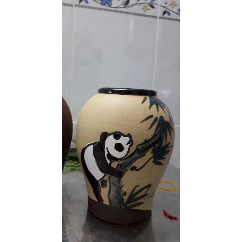 Bình sứ tráng men cao