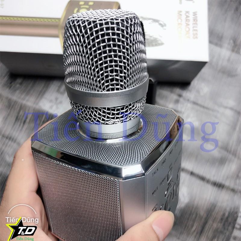 Micro Karaoke bluetooth YS97 đời cao hơn mic YS95 kèm loa bluetooth - Mic YS97 có 9 chế độ âm thanh để thay đổi giọng