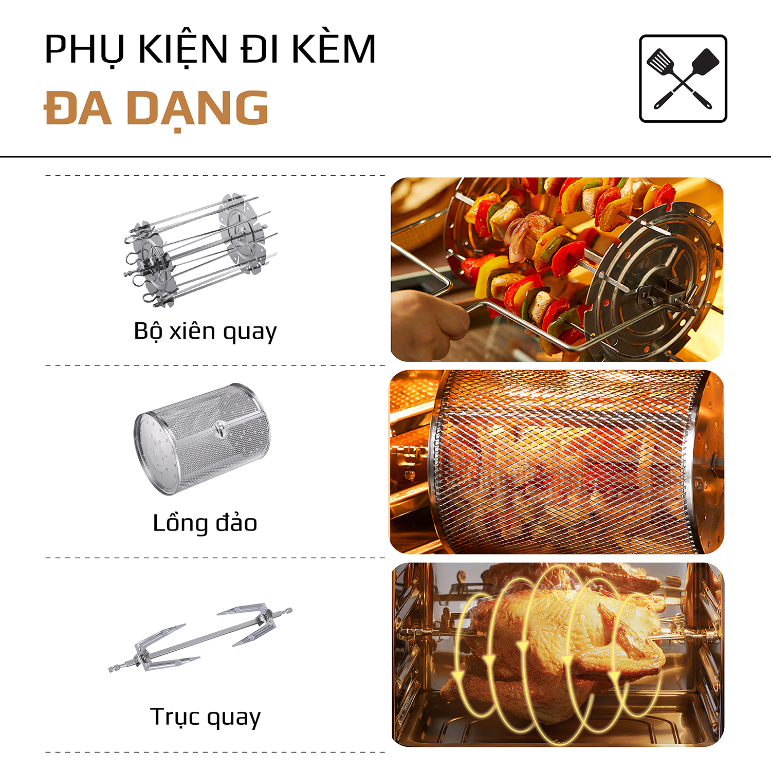 Nồi Chiên Không Dầu OLIVO AF15 16 Chức Năng - Dung Tích 15L - Công Suất 2000W - Thương Hiệu Mỹ