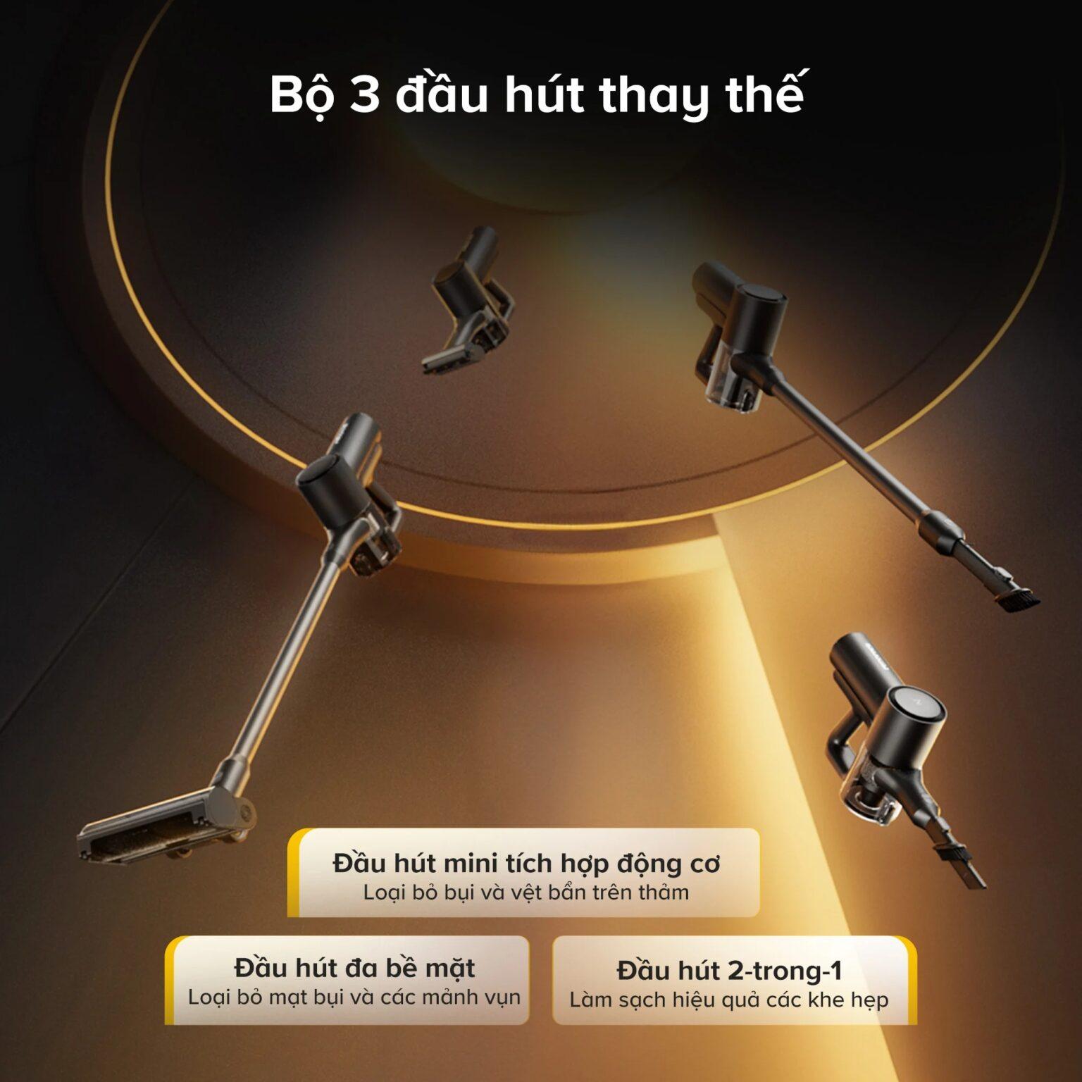 Máy Hút Bụi Lau Nhà Roborock F25 ACE Combo Lực Hút 20.000 Pa Gập 180 Độ - Hàng Chính Hãng