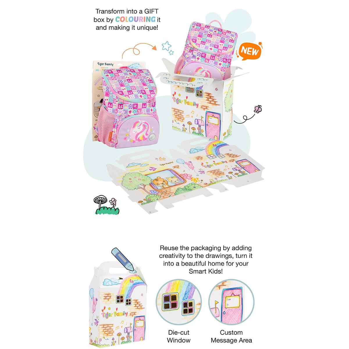 Ba Lô Mầm Non Smart Kids Little Travelers Plus Mini Backpack - Blue Aquarium - Tiger Family