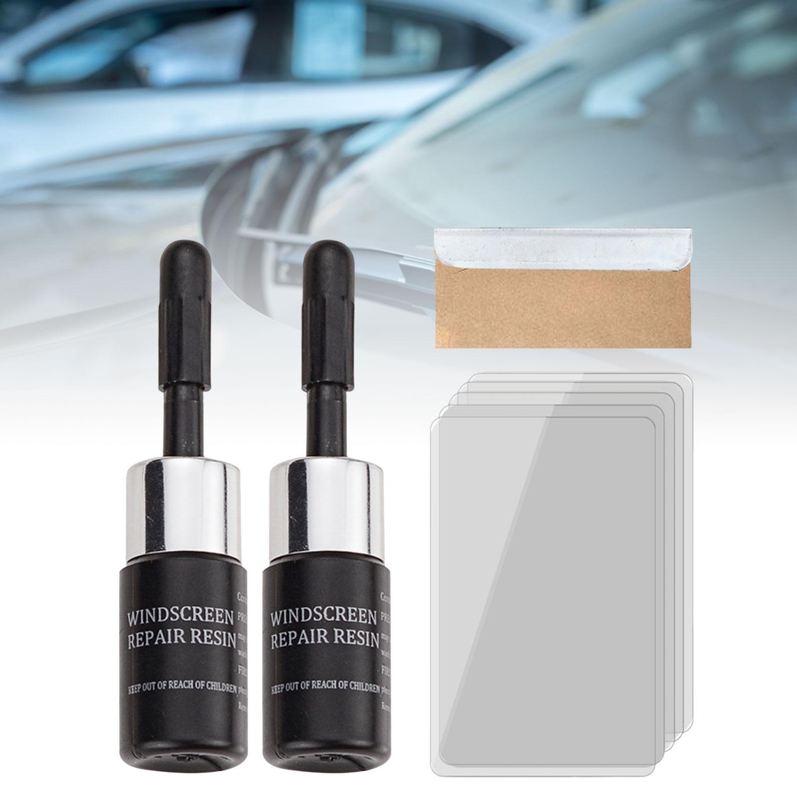 2Pcs Car Windshield Crack Repair Window Glass Set Fixing Chips Cracks Nano Fluid Filler Vehicle Glass DIY Windscreen Tool