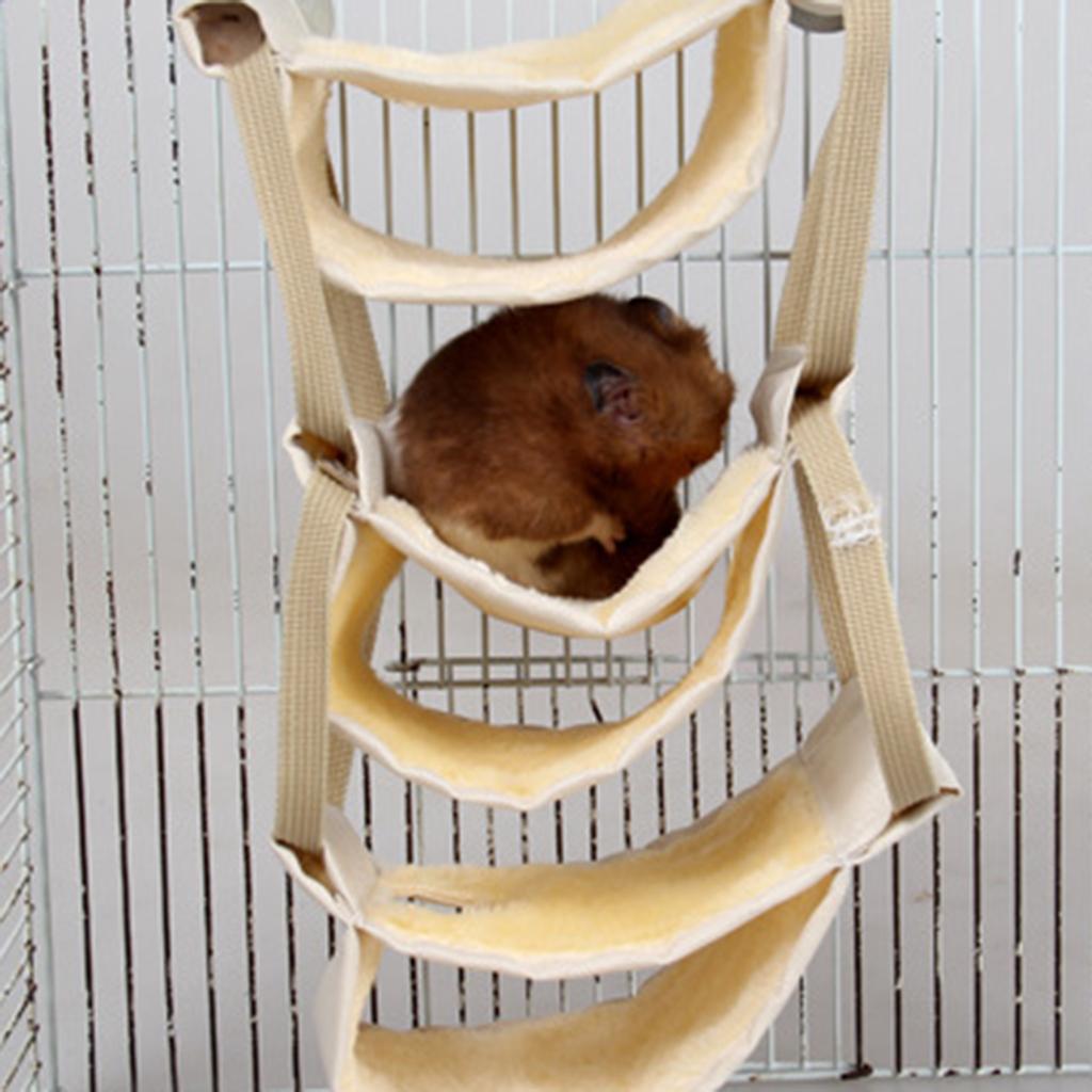 Hamster Hammock Winter Warm Nest For Hamster Rat Mice Rat Squirrels Beige Yellow
