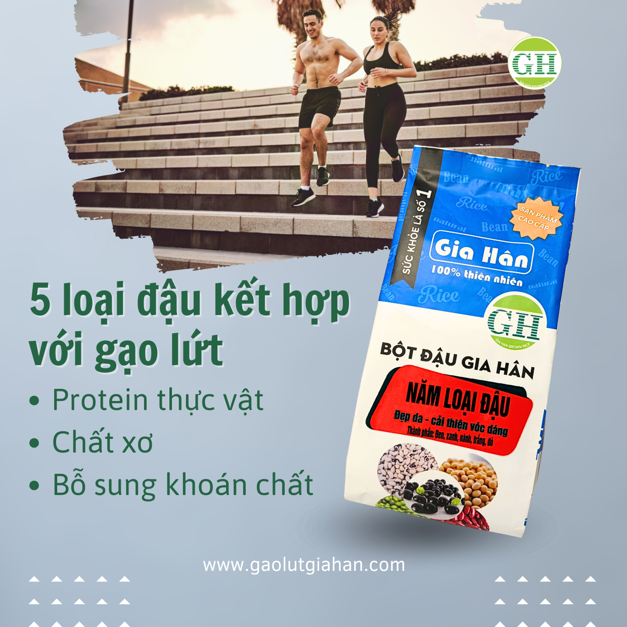Bột 5 loại đậu tăng cân - tăng vòng 1 - đẹp da GIAHAN FOOD giúp. Bột 5 thứ đậu, đậu đen xanh lòng,đậu đỏ,đậu xanh và gạo lứt