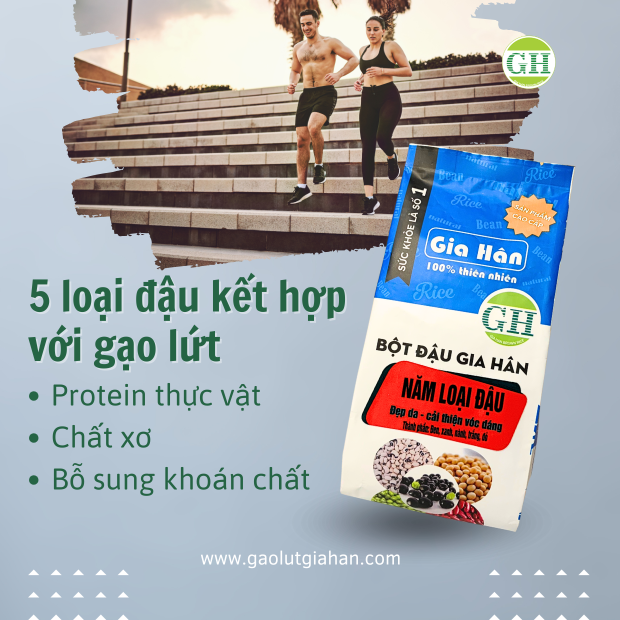 Hình ảnh Bột 5 loại đậu tăng cân - tăng vòng 1 - đẹp da ( 400g ) GIAHAN FOOD giúp. Bột 5 thứ đậu, đậu đen xanh lòng,đậu đỏ,đậu xanh và gạo lứt