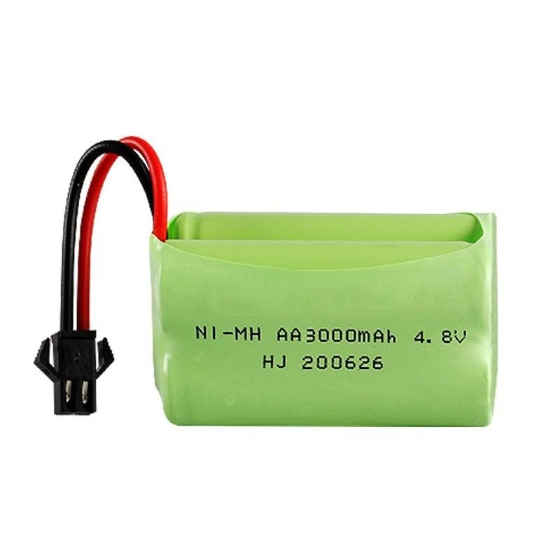 Pin NiMH 4.8v 3000mAh Pin sạc 4.8v Bộ pin Ni-MH AA Bộ sạc 4.8v cho đồ chơi Rc Ô tô Thuyền Xe tăng Robot một phần Màu sắc: Xanh lục