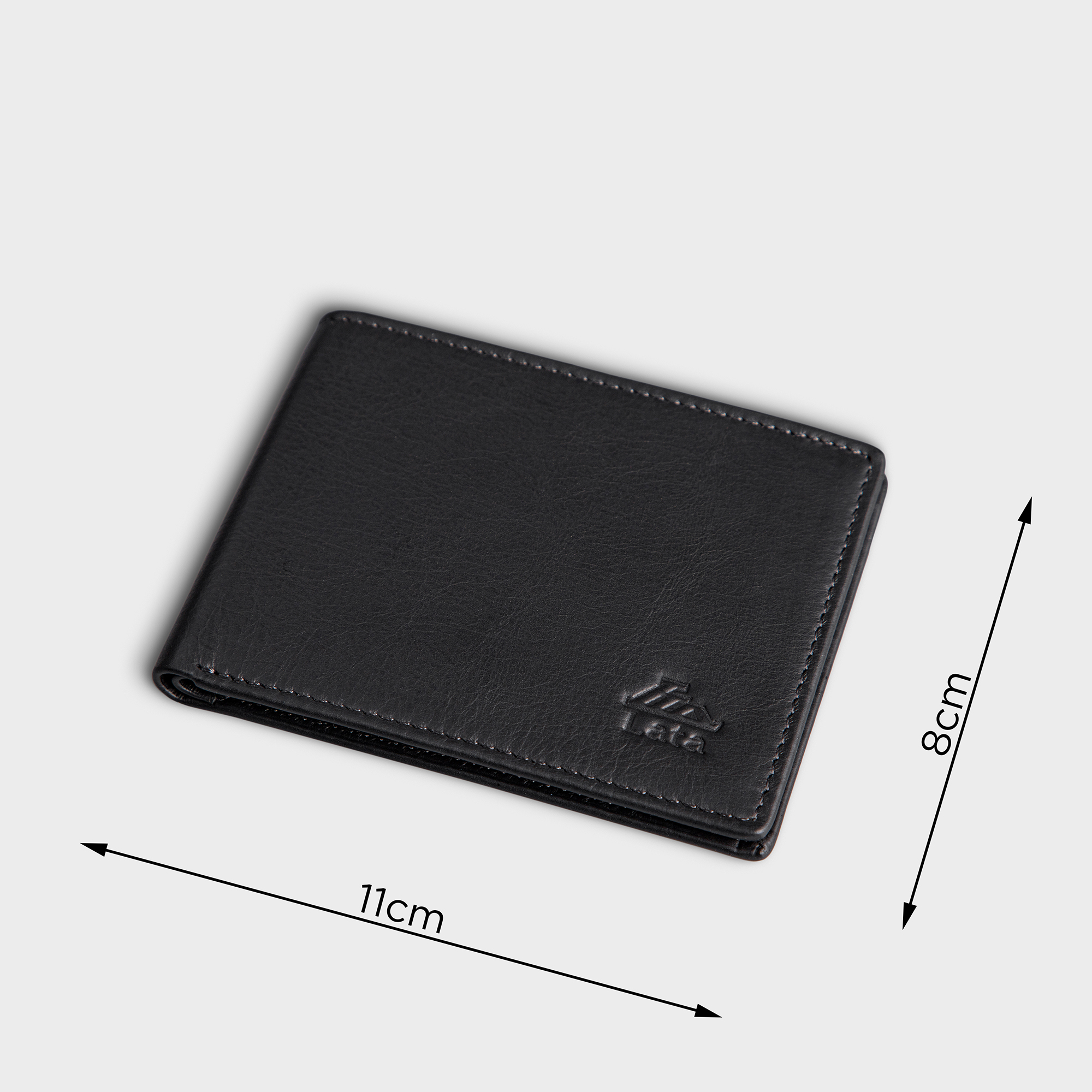 Ví Nam Cao Cấp Da Bò Thật LATA LVN71 Nhiều Màu (Gấp lại: Dài 11cm x Cao 8cm)