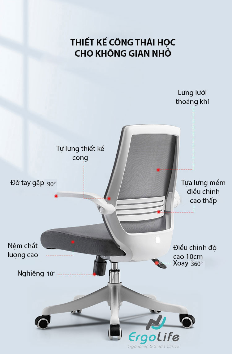 GHẾ CÔNG THÁI HỌC ERGONOMIC M76