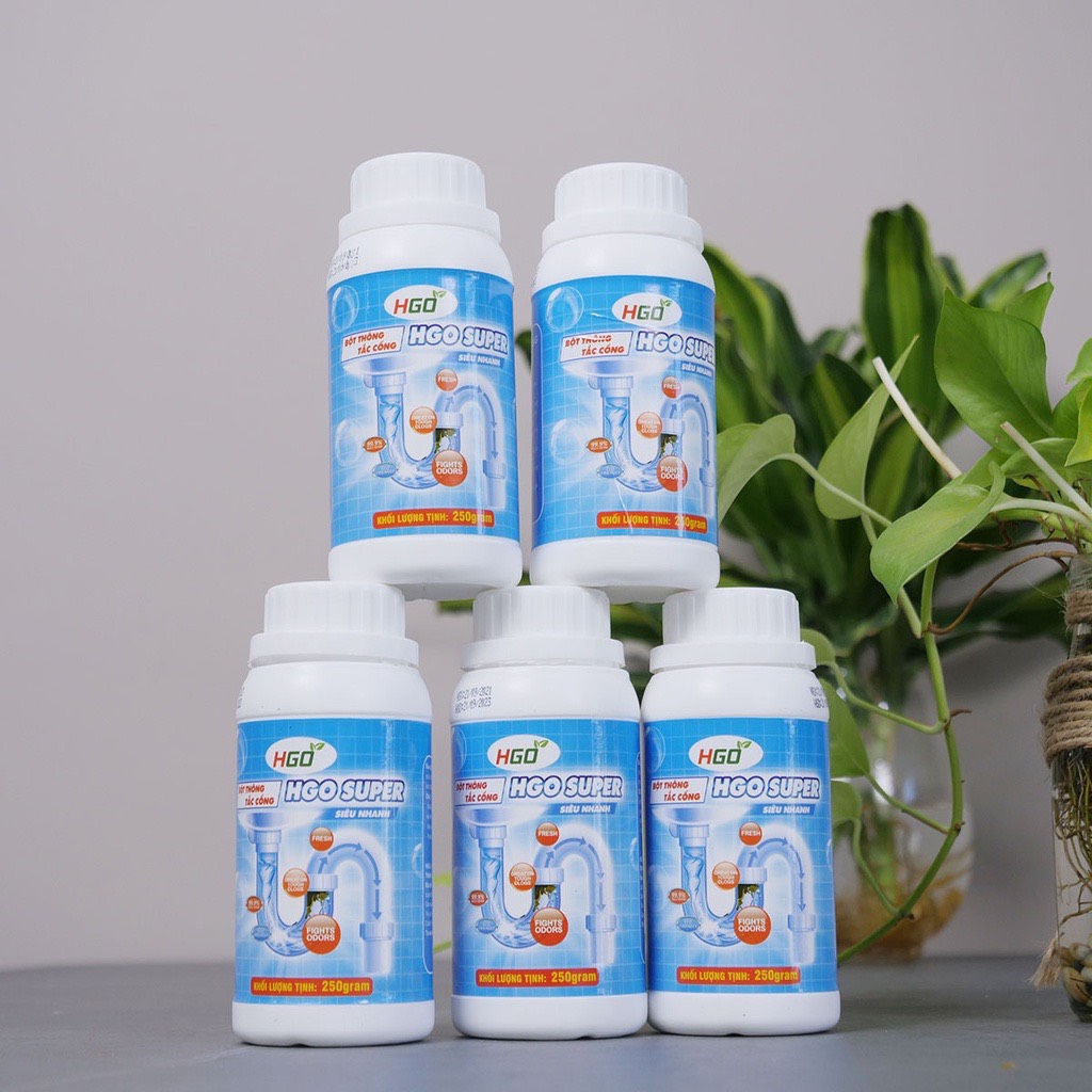 [COMBO 3] Bột thông cống cực mạnh HGO SUPER siêu nhanh, siêu mạnh, siêu an toàn 250gram