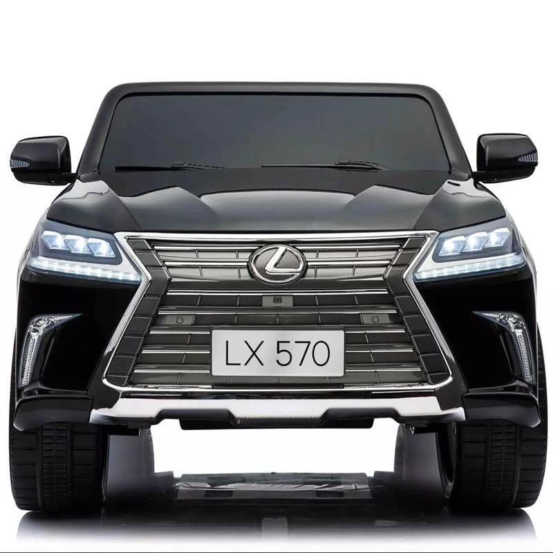 Ô tô xe điện trẻ em điều khiển và tự lái LEXUS 570 bánh hơi, ghế da cao cấp, sơn tĩnh điện (Đỏ-Trắng-Xanh-Đen)