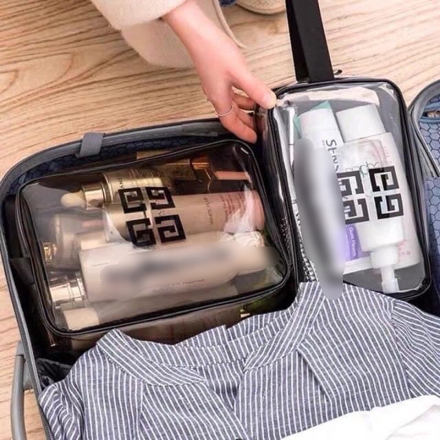 Set 3  Túi Đựng Mỹ Phẩm Trong Suốt Chống Thấm Nước Đa Dạng Kích Thước Đi Biển Đi Bơi Tiện Lợi Du Lịch