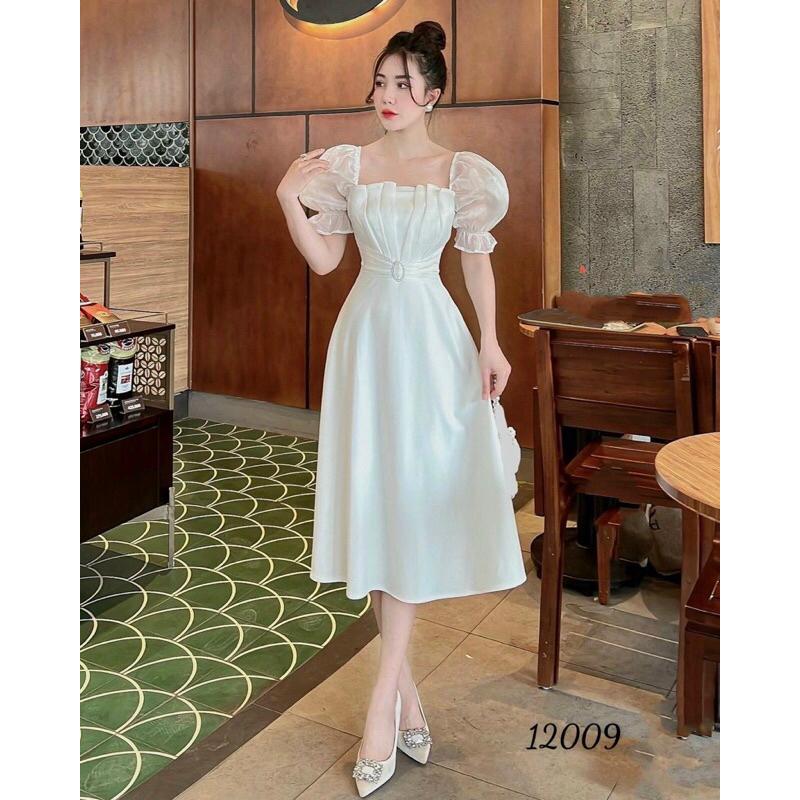 Đầm dự tiệc phối tơ gân