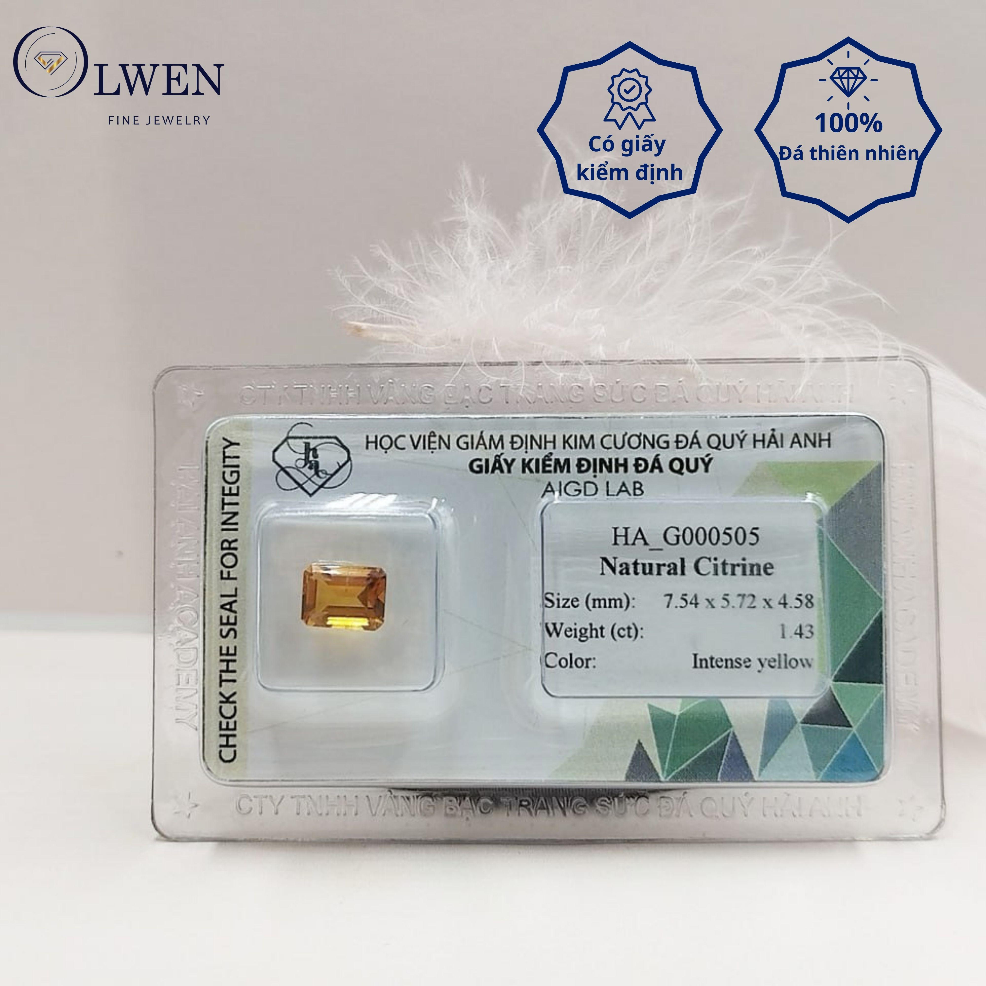 Viên đá thạch anh vàng thiên nhiên HA_G000505